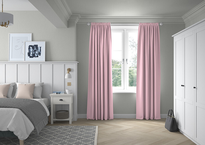 Faux Suede, Pastel Pink - Made to Measure Curtains - Image 5